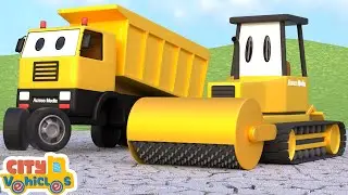Construction Vehicles Build a Farm Warehouse 🚜🔥Fireworks Safety Story-Crane Truck for Kids.