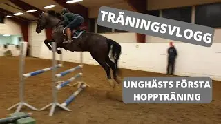Träningsvlogg - Unghästs första hoppträning
