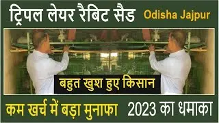 ट्रिपल लेयर रैबिट सैड | triple layer shed rabbit farm  कम खर्च में बड़ा मुनाफा  किसान हुए  खुश