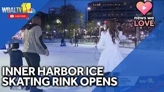 Ice Rink opens at Baltimore's Inner Harbor