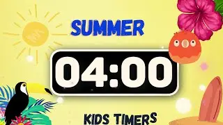 Sunshine Countdown! 4 Minute Summer Fun Timer with Happy Music (Kids) ☀️ #KidsMusic #Countdown