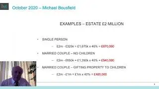 Helm Godfrey webinar October 2020 - IHT planning