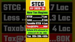 क्या Short Term Capital Gainपर 12 Lac तक कोई Tax नही है ? #shortvideo