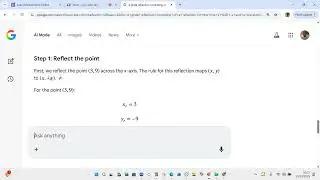 Reflection on the x Axis y = 0 and Translation