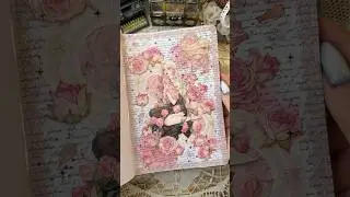 ASMR journal pink roses🌹💖|#asmr #scrabooking #journal #journaling #diy #fyp #rose #pink #viral