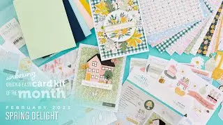 Unboxing - Spellbinders February 2023 Quick & Easy Card Kit of the Month - Spring Delight