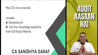FREE SM Compilation for CA Final Audit | Mission 70 + | CA Sanidhya Saraf
