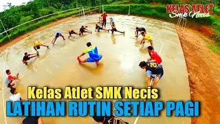 Latihan rutin setiap pagi || kelas atlet putra smk necis !!