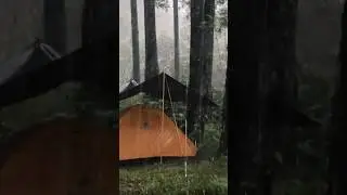 SUPER RAIN HIT MY CAMPING TENT #shorts