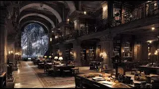 NO MUSIC │ Old Library Ambience │ Page Turning & Writing Sounds for Deep Focus