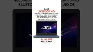 2023 JioBook 4G Laptop Key Specifications and Price in India 🇮🇳