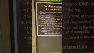 Self check in at Turkey Ridge Primitive Campground Ferne Clyffe State Park Illinois