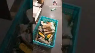 Power socket plug socket part horizontal flow bag film wrapping sealing packaging machine running vi