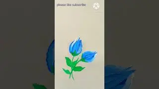 easy flower painting on tile#art #shorts#viral #flower