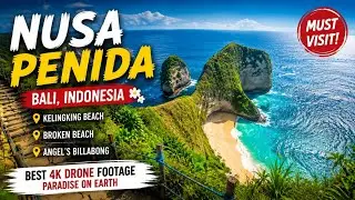 Nusa Penida | Kelingking Beach | Broken Beach | Best 4k Drone Footage | #Bali Vlog