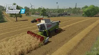 HARVESTING WHEAT TO MAKE BALES WITH ITS STRAW IN FARMING SIMULATOR 22-The_Old_Stream_Farm-