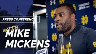 Notre Dame DB Coach Mike Mickens Post-Practice 8.15 #ndfootball