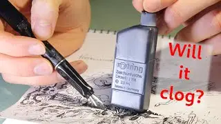 Rotring ink in a fountain pen  ( Featuring Sammy the spider )