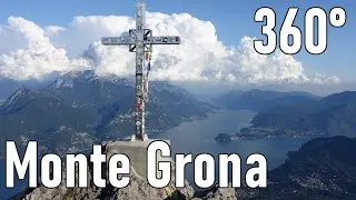 Jezioro Como i dwa inne jeziora - piękny panoramiczny widok z Monte Grona