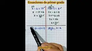 Ecuaciones de primer grado - Profe Jeff 