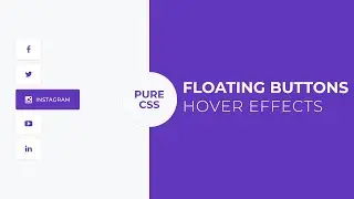 how to create social media icons hover effects using html & css | floating buttons hover effects css