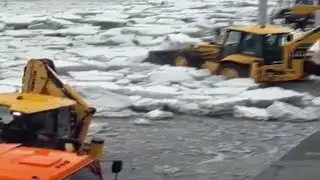 Biblical-Like Hail At Meshech Takes Bulldozers To Remove