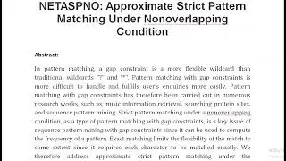 NETASPNO Approximate Strict Pattern Matching Under Nonoverlapping Condition