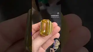 Beautiful 50 Carat Yellow/Brown Diamond Ring with a Unique/Troubling Setting! Will it Last? #shorts