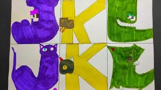 Drawing Alphabet Lore Family Cats J K L / Humanized Alphabet Lore