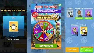 Minion Rush - Spin to Win | Free Spins Prize Wheel | Holiday Rush Prize Pod