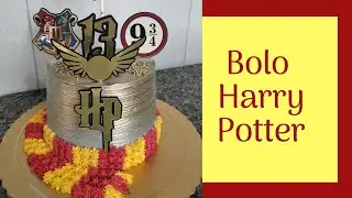 Bolo Harry Potter, lindo e fácil de decorar, todo no chantilly/chantininho