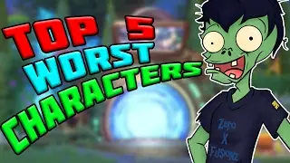 TOP 5 WORST CHARACTERS?! Plants vs Zombies Garden Warfare 2