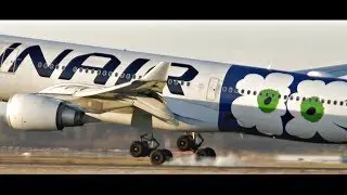 Finnair Airbus A330-300 OH-LTO Windy Landing at Helsinki Airport