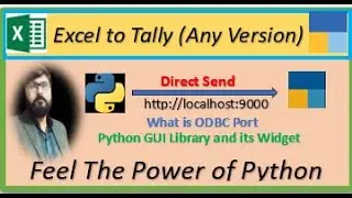 || Excel to Tally (Any Version) Using Python || (Direct Send-ODBC Port) ||