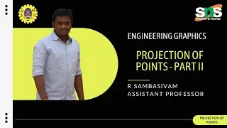Projection of Points - II Quadrant | Engineering Drawing | SNS Institutions