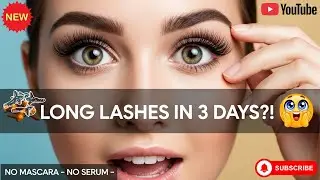 How to Grow Eyelashes Fast Naturally| DIY Eyelash Growth Remedy| Longer Thicker Lashes Naturally🔥