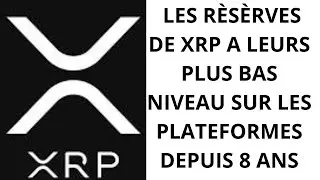 Les r&eacute;serves d XRP  &agrave; leurs plus bas niveau sur les plateformes d &eacute;changes depuis 8 ans
