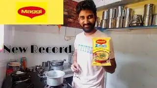 Maggi 2 Minute Noodles Challenge|New Record Maggi in just ???|