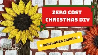 Zero Cost Christmas DIY: Sunflower Candle Making from Waste Materials | Family Fun Craft ✨🎄