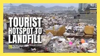 Tourist Beach in Colombia Gets Buried in Trash After Storm