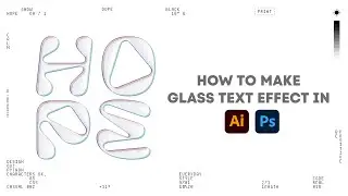 Эффект стеклянного текста для начинающих | Учебное пособие по Adobe Photoshop и Illustrator