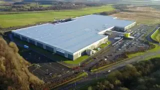 Amazon UK Fulfilment Centre Dunfermline, Fife, Scotland (Aerial view 4K)