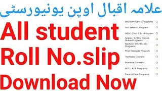 aiou roll no. slip spring 2021