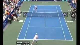 Best Match Point Ever By Andy Roddick in his match vs Milos Raonic