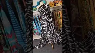 Baumwolle Satin- Pinsel - white and Black, Art.Nr. : 22242 Stoffjunkies Videothek