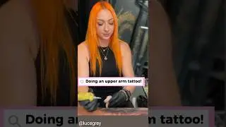 Check out 😱 the upper arm #tattoo by artist: @Lucegrey