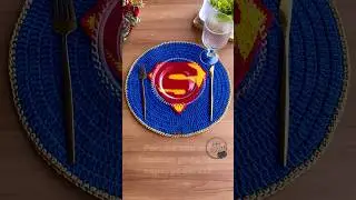 Lugar Americano Superman #americanodecroche #crochet #mesacriativa #geek #geekcriativo #crochet