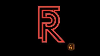 How to creat a Modern Monogram Letter LoGo FR tutorial shorts in adobi illustrator cc .