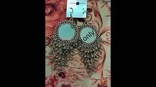 Silver oxidized earrings