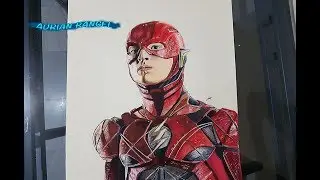 Speed Drawing: Ezra Miller as The Flash | Justice League | #ADRIANRANGEL |
